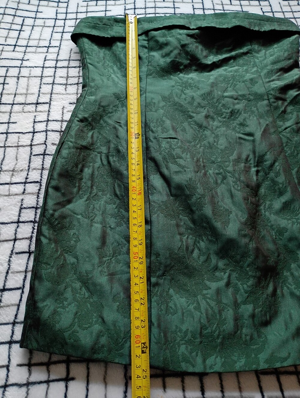 Altar'd State Size Medium Green Jacquard Tube Top Mini Dress BRAND NEW - Picture 4 of 7
